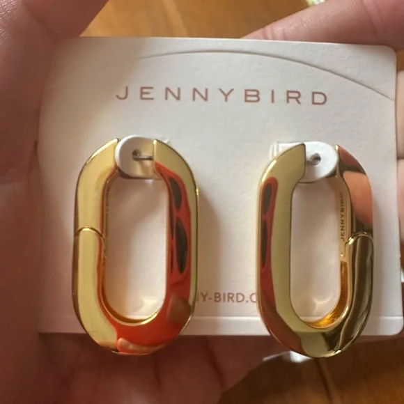 Jenny Bird Gold Mega U-Link Earrings - Picture 3 of 12